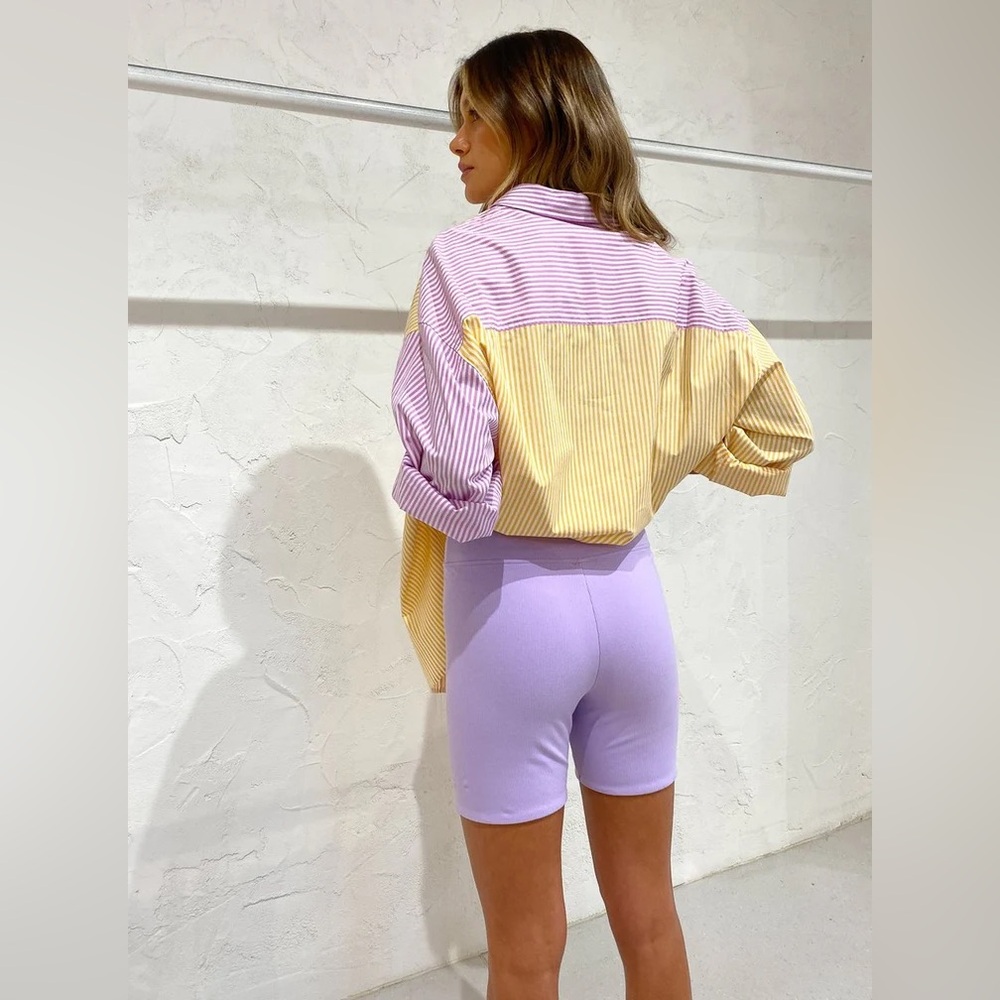 NWT BLANCA LILAC BIKER SHORTS - Picture 4 of 4
